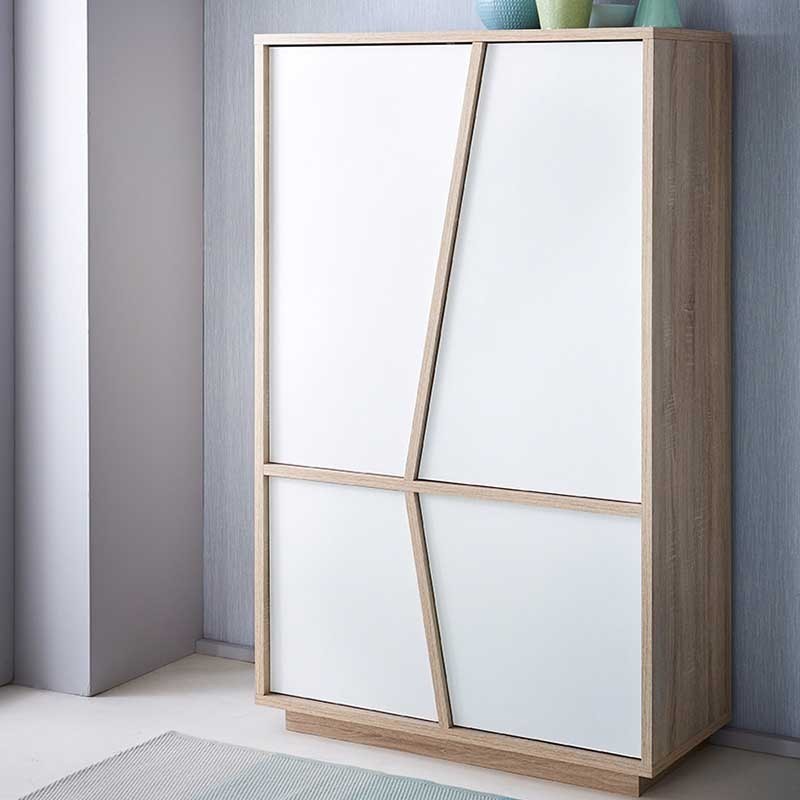 Armario Aparador Alto Roble y Blanco Melamina 42x149x91 Miroytengo es Aparador Zapatos ~ Armario Aparador Alto Roble y Blanco Melamina 42x149x91 Miroytengo es