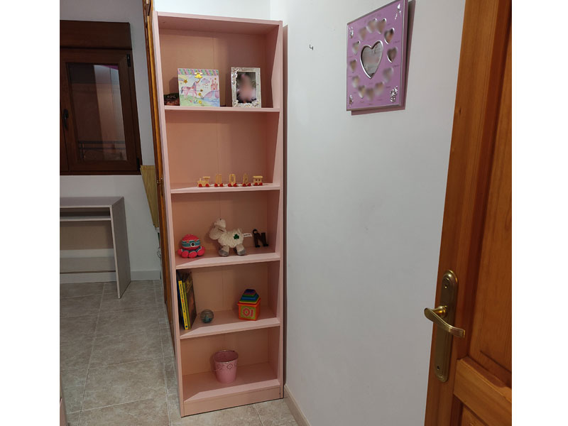 Foto de cliente de Estantería Librería I-Joy Dormitorio Juvenil Color Rosa 52x180x25 cm
