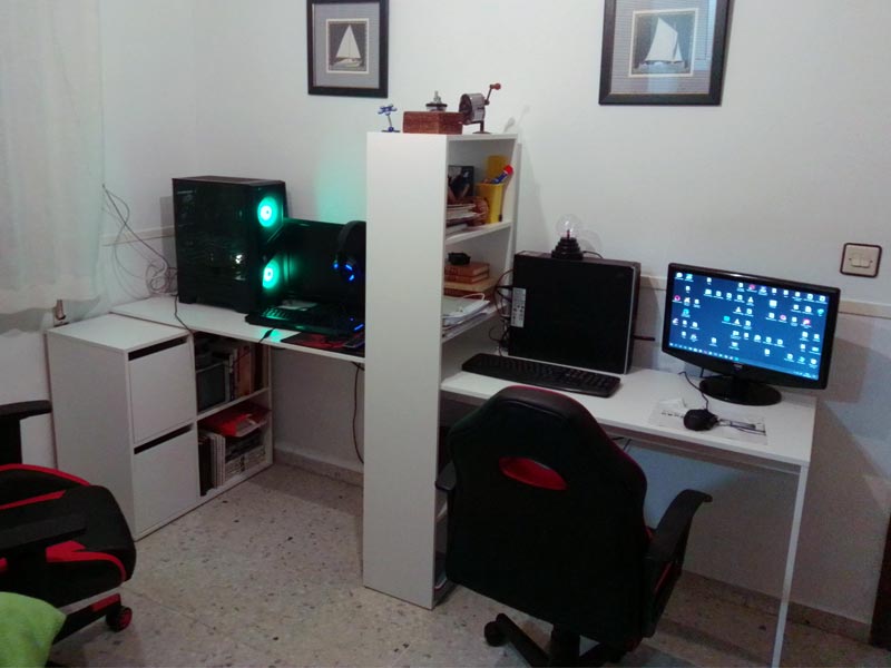 Foto de cliente de Escritorio Moderno Multi Posiciones Color Blanco Artik 120 cm