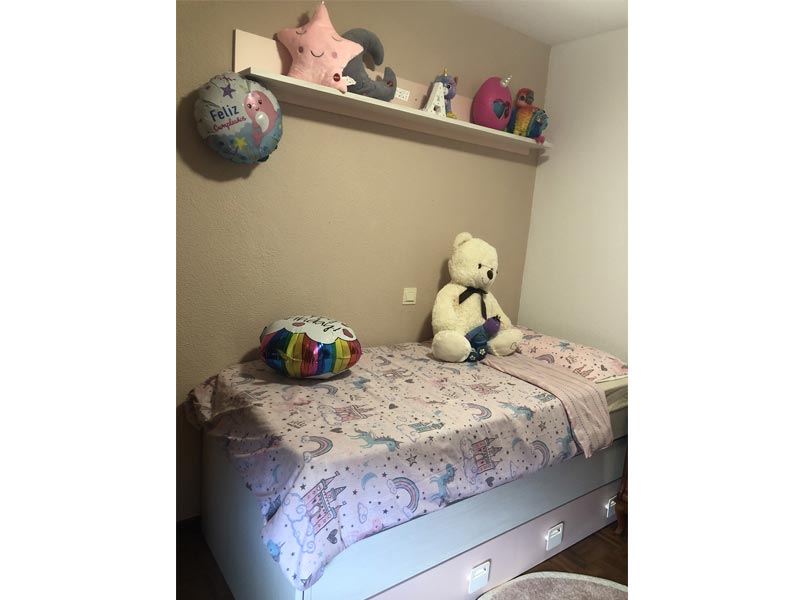 Foto de cliente de Habitación Juvenil Moderna Gris y Rosa Juvenil Completa CON SOMIERES