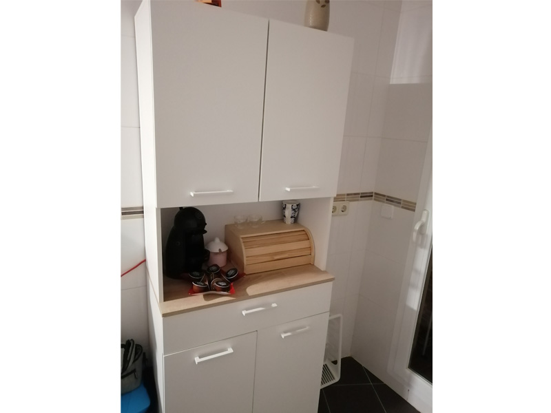 Foto de cliente de Mueble auxiliar cocina alto Yuka Blanco 72x186 cm