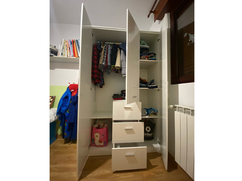Foto de cliente de Armario Blanco Brillo Dormitorio 120x200 cm