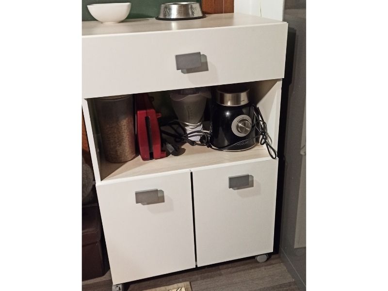 Foto de cliente de Armario aparador bajo cocina Blanco y roble 60x90 cm