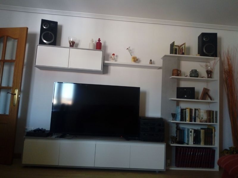 Foto de cliente de Mueble Salón Estilo Industrial Color Blanco Artik Y Gris Cemento 200 cm