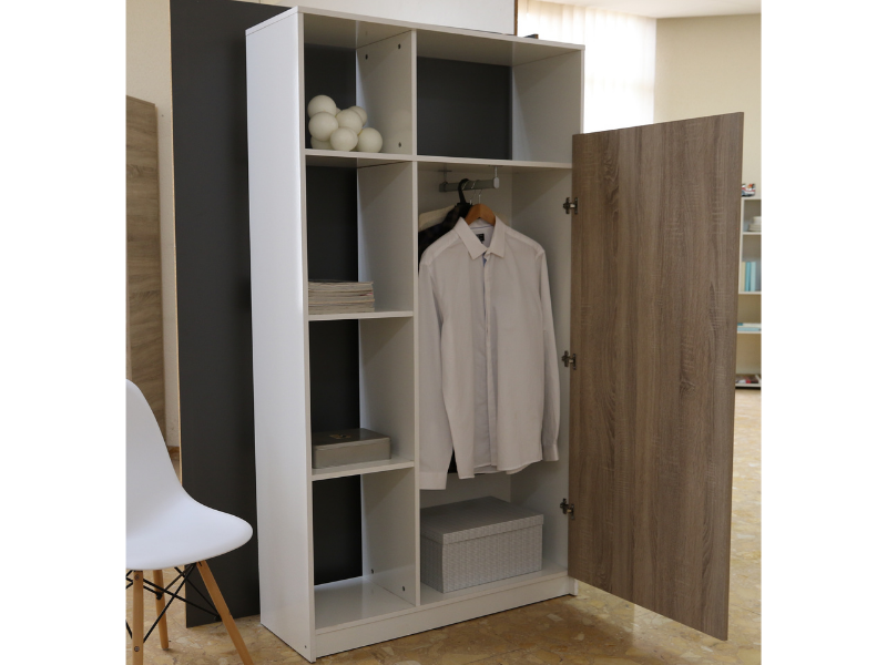 Foto de cliente de Mueble de Entrada Recibidor Neo Blanco Brillo y Roble Cambrian 100 cm