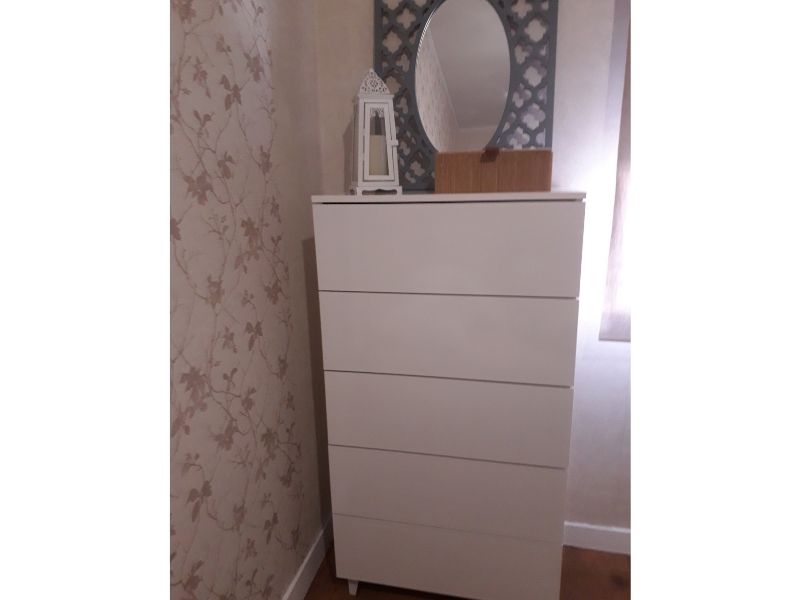 Foto de cliente de Cómoda de 5 Cajones Blanco 61x117 cm