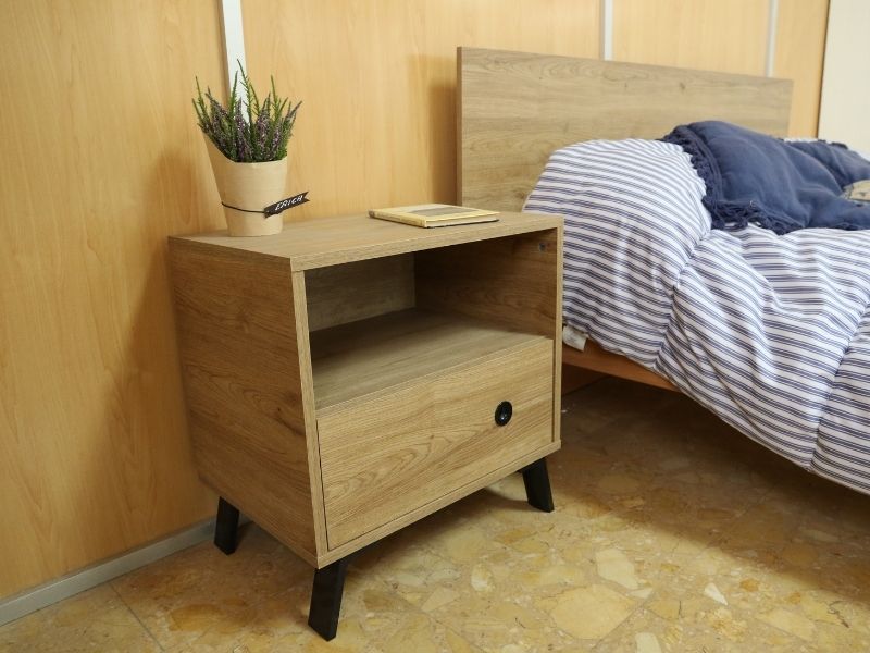Foto de cliente de Dormitorio Matrimonio Camila Estilo Industrial Color Roble Gold y Negro Mate