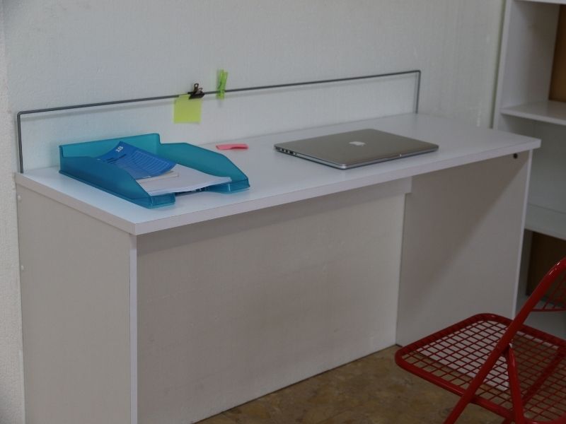 Foto de cliente de Mesa Escritorio Haley blanco organizador notas 132 cm