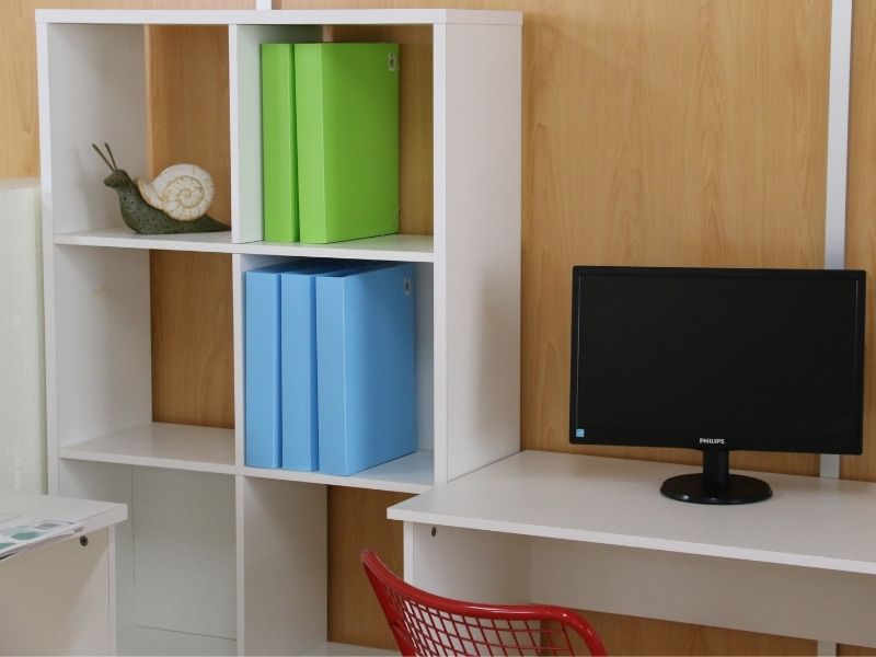 Foto de cliente de Mesa Escritorio Eko Estudio Oficina Juvenil Con 2 Cajones Color Blanco 115 cm