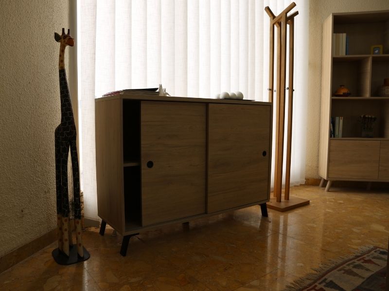 Foto de cliente de Armario aparador Kam color roble 120 cm
