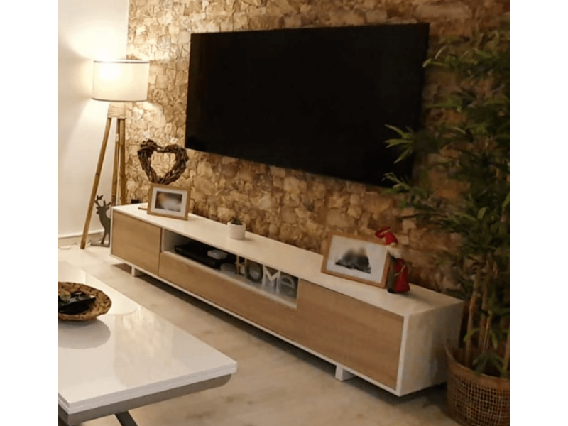 Foto de cliente de Mueble salon Belus estilo nordico 2 modulos 1 estante 200 cm