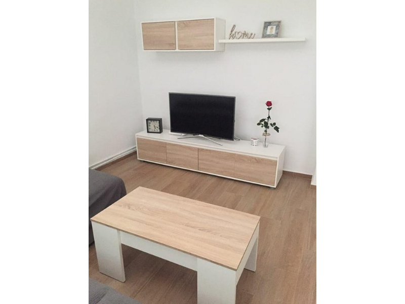 Foto de cliente de Pack de muebles de salón nórdicos blanco y roble