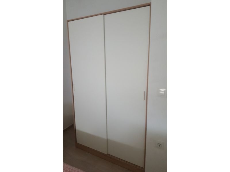 Foto de cliente de Armario con 2 Puertas Correderas Max Color Blanco y Roble 120x200 cm