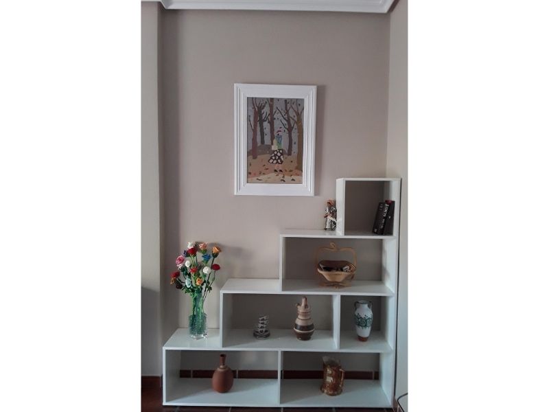 Foto de cliente de Estanteria Klum En Forma De Escalera Blanco Brillo 145x145x29 cm