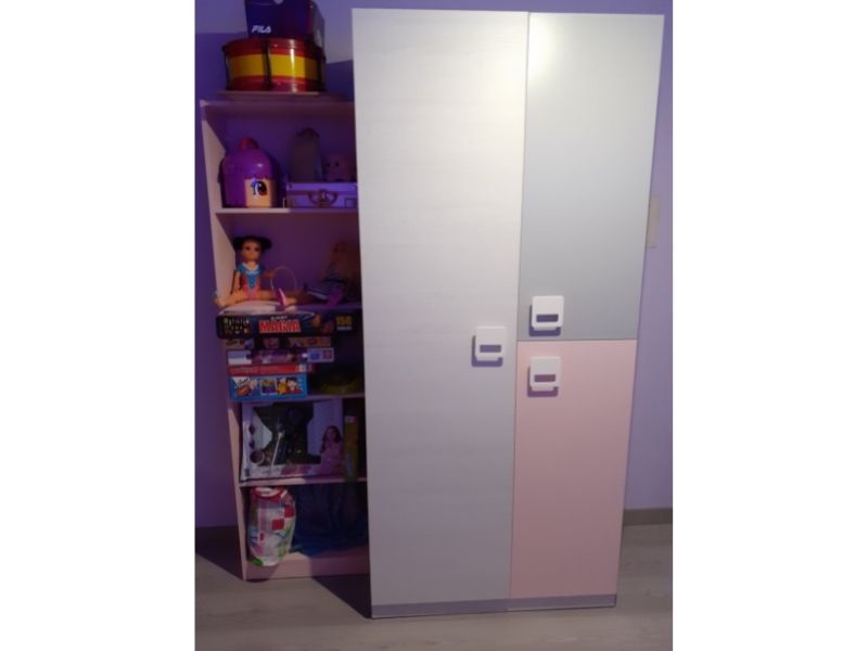 Foto de cliente de Habitación Juvenil Moderna Gris y Rosa Juvenil Completa CON SOMIERES