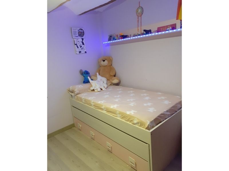 Foto de cliente de Habitación Juvenil Moderna Gris y Rosa Juvenil Completa CON SOMIERES