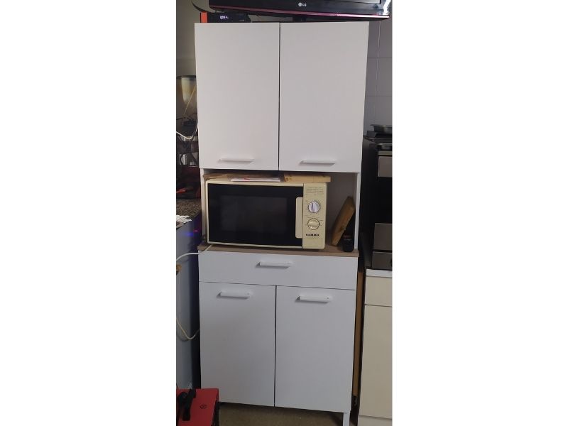 Foto de cliente de Mueble auxiliar cocina alto Yuka Blanco 72x186 cm