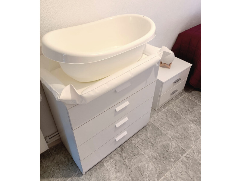 Foto de cliente de Cómoda Blanca 4 Cajones Tibet 74x78 cm