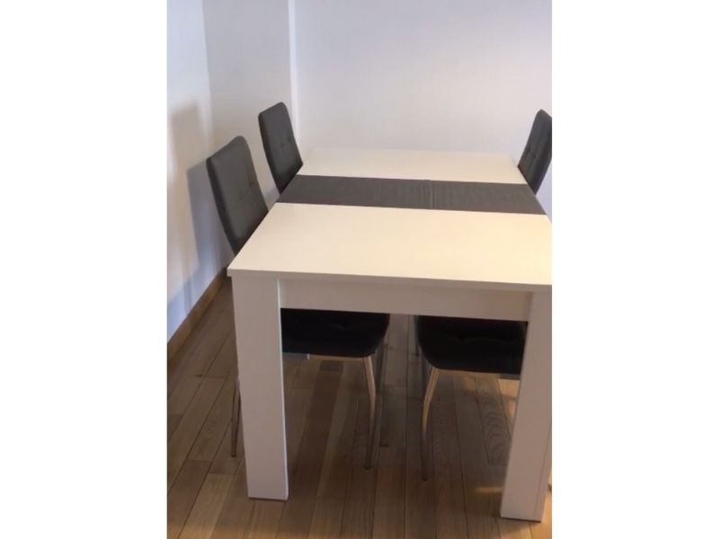 Foto de cliente de Mesa Comedor Extensible Blanco Mate 140-190x90 cm