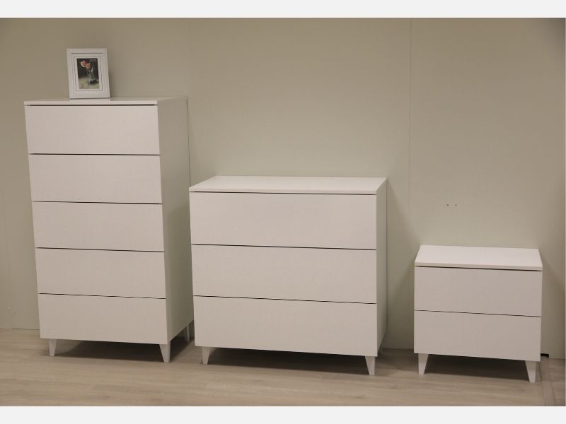 Foto de cliente de Cómoda De 3 Cajones Blanco Brillo 80x80 cm
