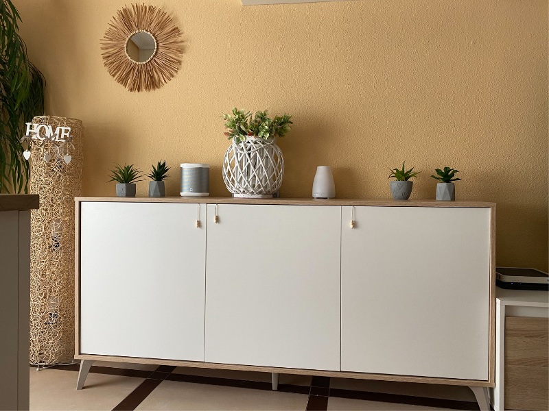 Foto de cliente de Aparador Kikua Plus 3 puertas roble blanco 154 cm