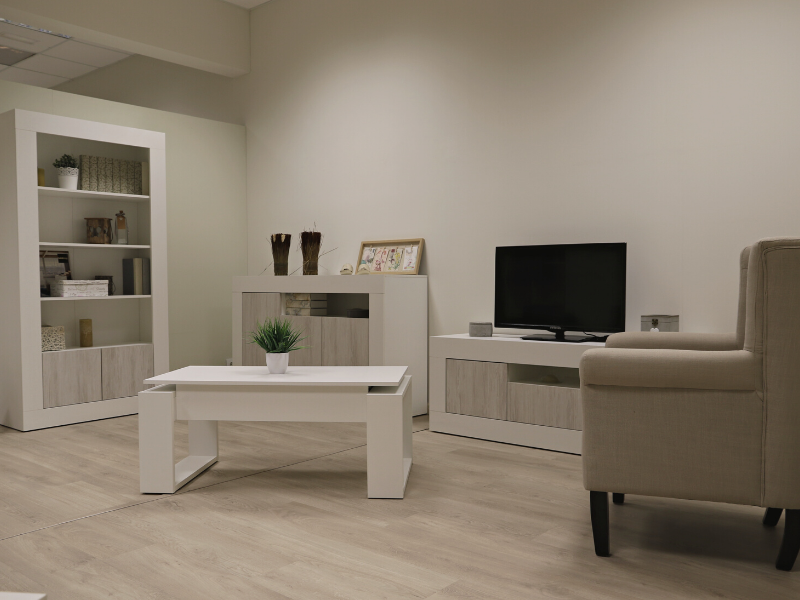 Foto de cliente de Aparador Baltico Salón Comedor Blanco Artik Y Blanco Velho 144 cm