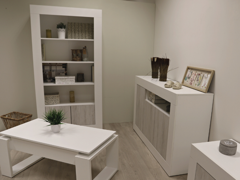 Foto de cliente de Aparador Baltico Salón Comedor Blanco Artik Y Blanco Velho 144 cm