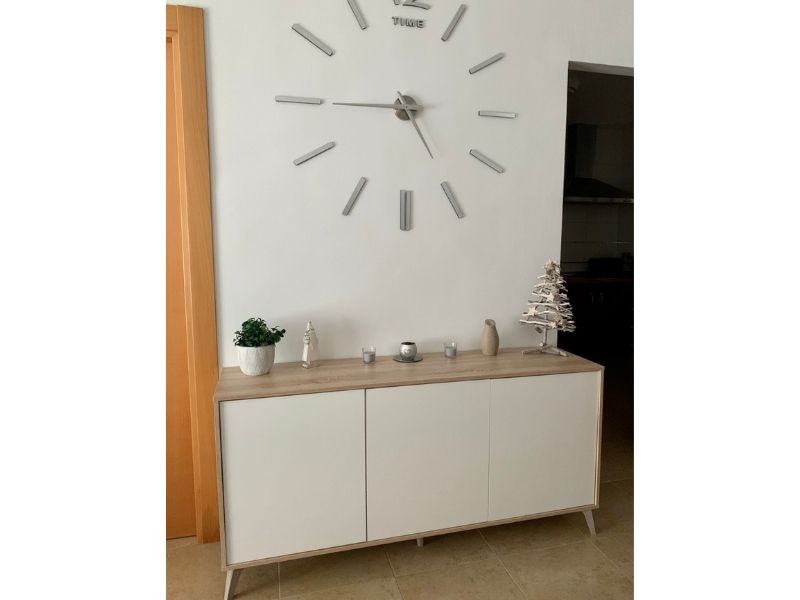 Foto de cliente de Aparador Kikua Plus 3 puertas roble blanco 154 cm