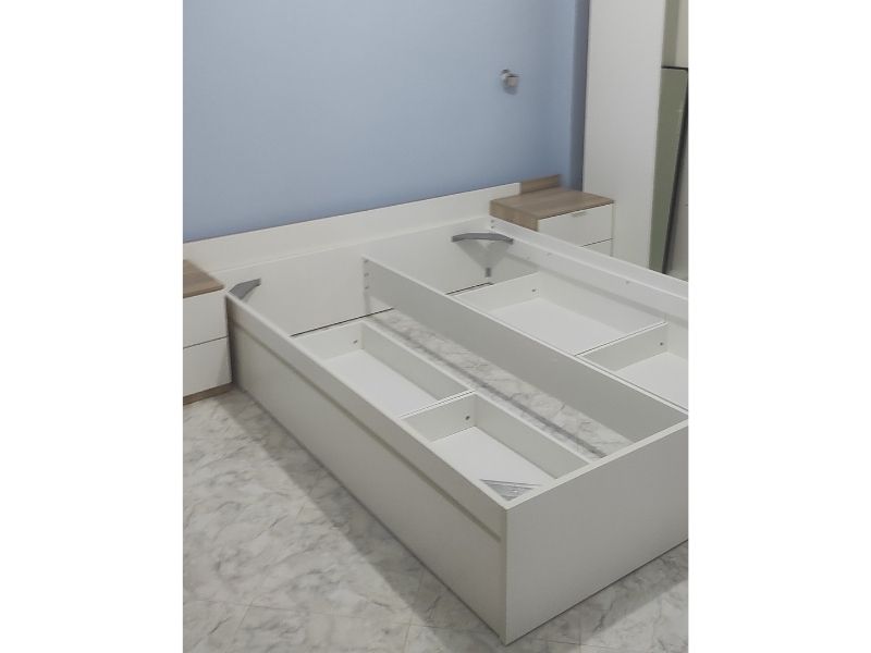 Foto de cliente de Dormitorio Matrimonio Estilo Nórdico Completo Alaya Blanco y Roble 150 cm