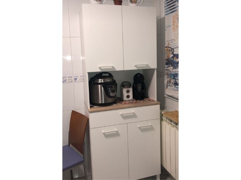Foto de cliente de Mueble auxiliar cocina alto Yuka Blanco 72x186 cm