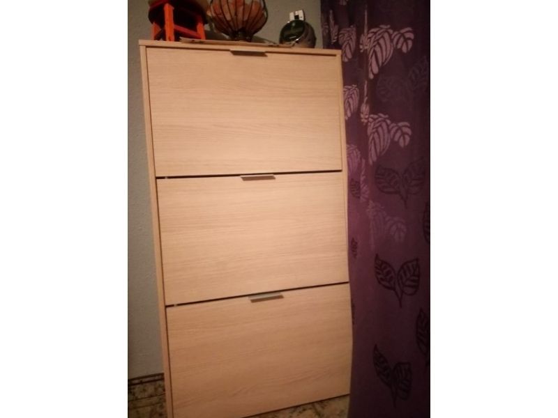 Foto de cliente de Mueble Zapatero Recibidor 3 Trampones Roble Claro 60 cm