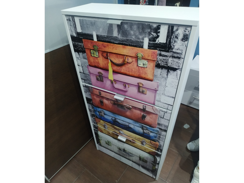 Foto de cliente de Mueble Zapatero Recibidor Juvenil 3 Puertas Suitcase Moderno 60 cm