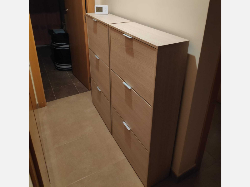Foto de cliente de Mueble Zapatero Recibidor 3 Trampones Roble Claro 60 cm