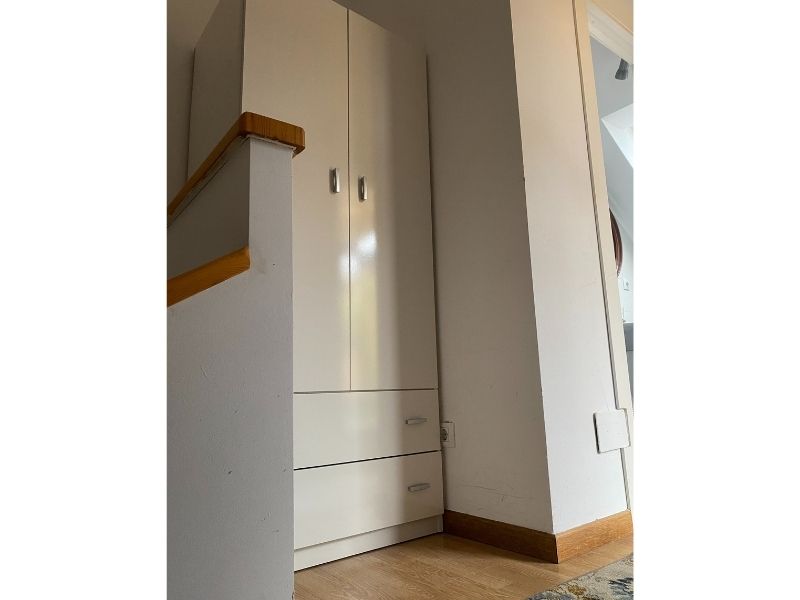 Foto de cliente de Armario Juvenil Turín Dormitorio Juvenil 2 Cajones Color Blanco Brillo 74x180 cm