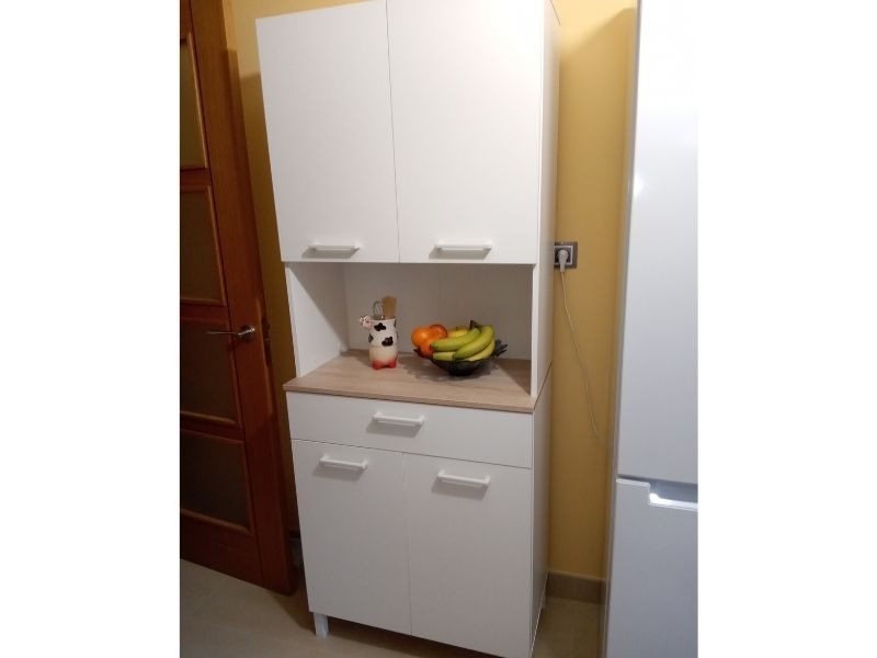 Foto de cliente de Mueble auxiliar cocina alto Yuka Blanco 72x186 cm