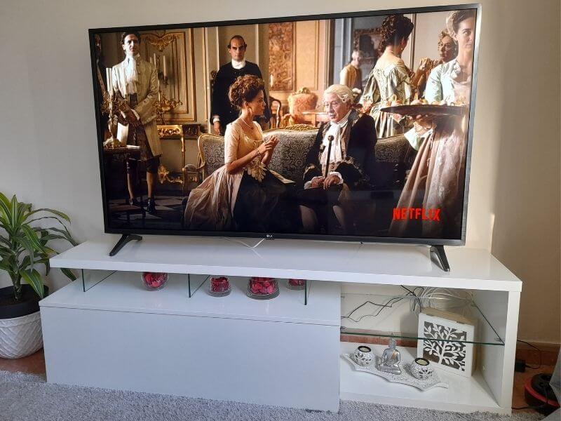 Mueble TV blanco brillo y mate - Mesas televisón blancas