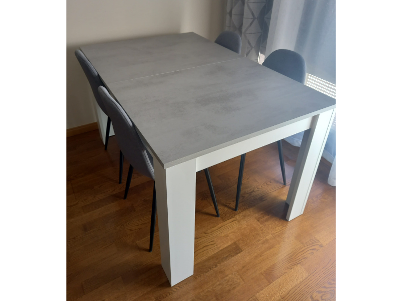 Foto de cliente de Mesa comedor extensible Cemento 140-190x90 cm