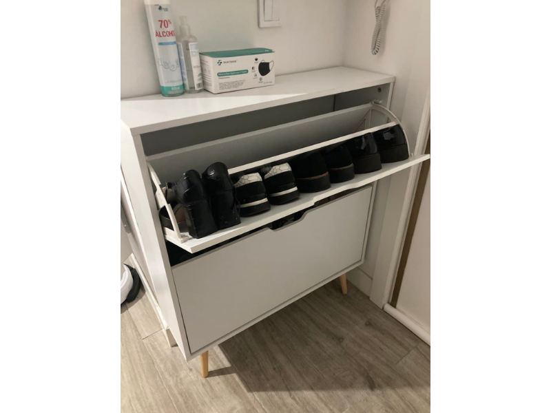Foto de cliente de Mueble Zapatero Recibidor Nórdico Fiano 2 Trampones 80 cm