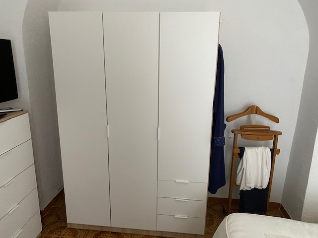 Foto de cliente de Armario Blanco de Dormitorio 3 puertas 3 cajones 121x180 cm