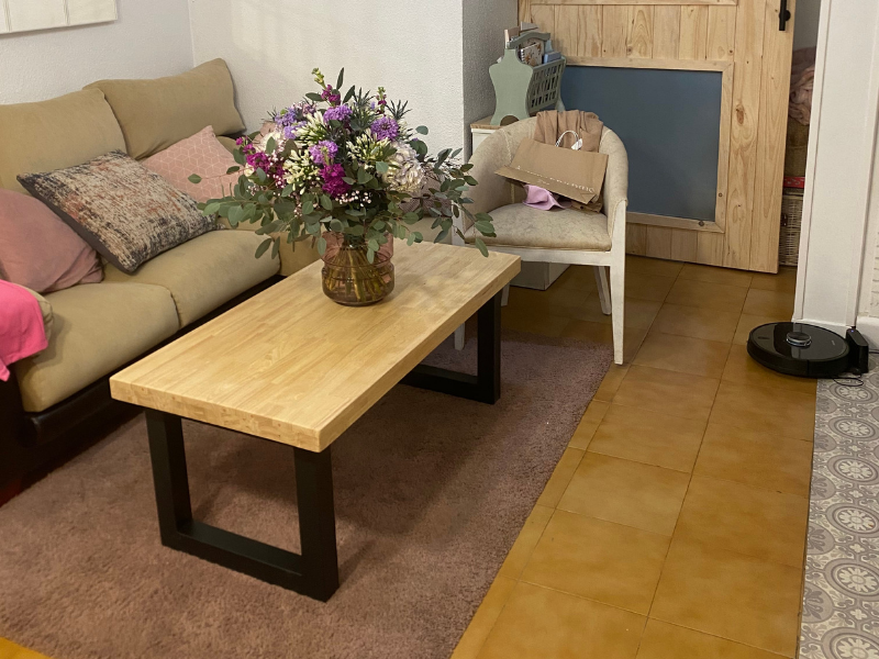 Foto de cliente de Mesa centro Loft elevable madera roble nordish salvaje industrial 120x60 cm