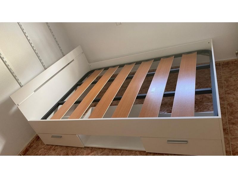 Foto de cliente de Cama Doble Michigan Color Blanco Con Cajones 135 O 140 cm