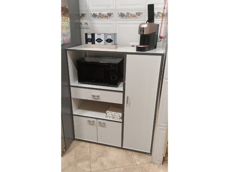 Foto de cliente de Mueble auxiliar micro 3 puertas 90x107 blanco