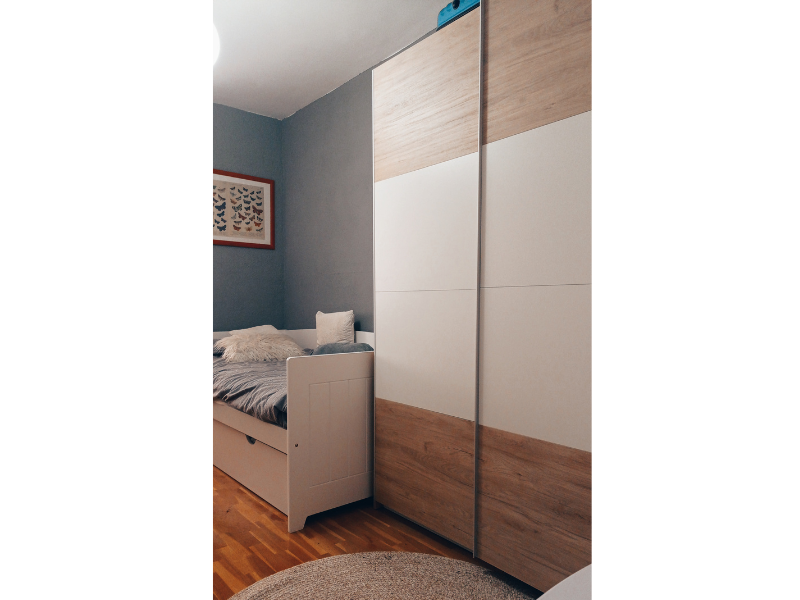 Foto de cliente de Armario Para Dormitorio Onix Habitación Roble Aurora Y Blanco 150x200 cm