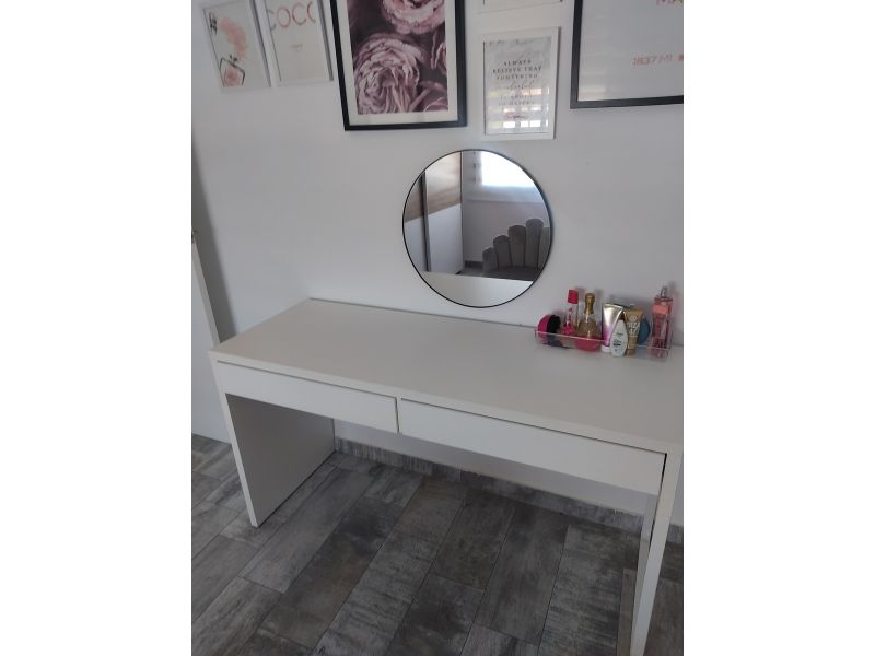 Foto de cliente de Mesa Escritorio Touch Estudio Oficina Color Blanco Artik Con Cajones 138 cm