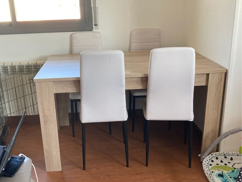 Foto de cliente de Mesa de comedor extensible salón roble canadian 140-190x90 cm