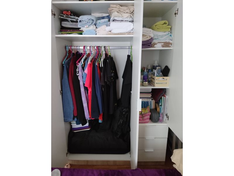 Foto de cliente de Armario Blanco de Dormitorio 3 puertas 3 cajones 121x180 cm