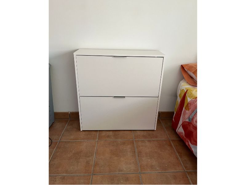 Foto de cliente de Mueble Zapatero Recibidor 2 Puertas Abatibles Color Blanco 75 cm