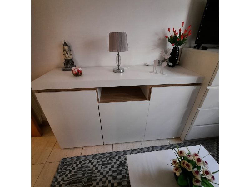 Foto de cliente de Aparador Elis 3 puertas 1 hueco blanco naturale 140 cm