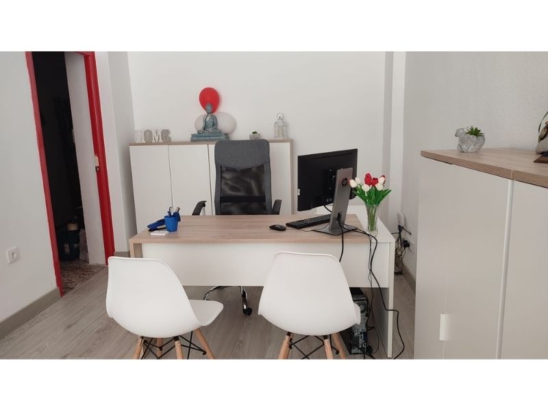 Foto de cliente de Mesa oficina escritorio office roble y blanco 145 cm