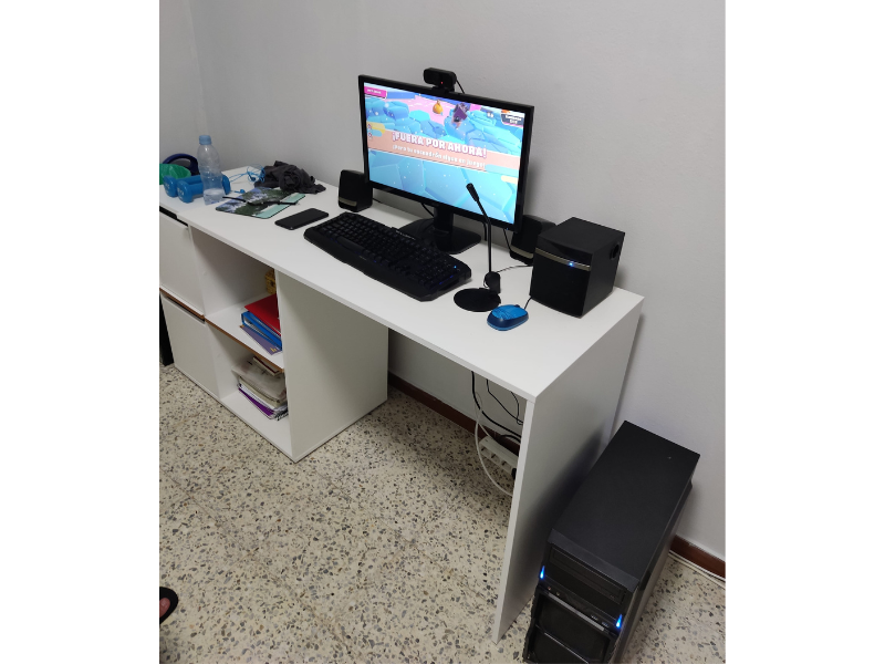 Foto de cliente de Escritorio Moderno Multi Posiciones Color Blanco Artik 120 cm
